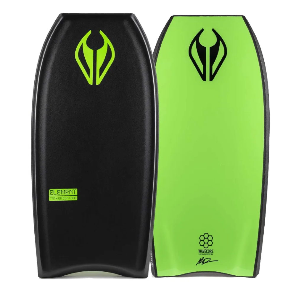 Bodyboard PE NMD ELEMENT Negro Verde Brillante