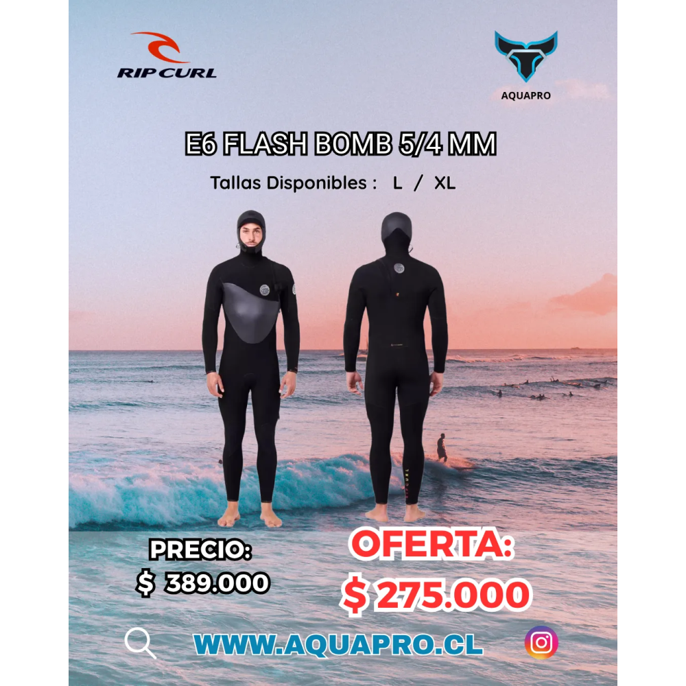 Traje  Flashbomb 5/4 Mm Hooded Chest Zip
